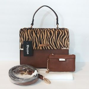 DUNE LONDON MINI SATCHEL CROSSBODY ANIMAL PRINT